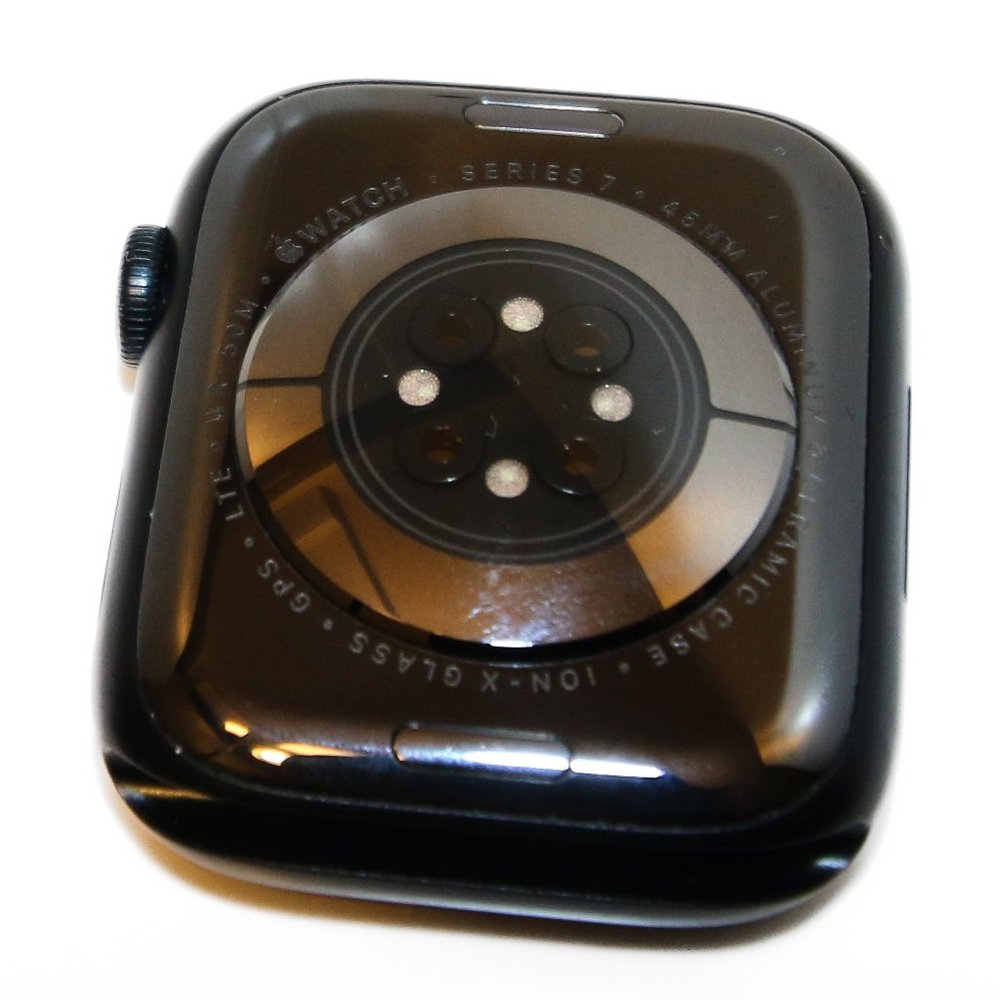 Apple Watch Series 7 GPS + Cellular Aluminum 45mm Black Midnight Sport Band M/L - Picture 14 of 16